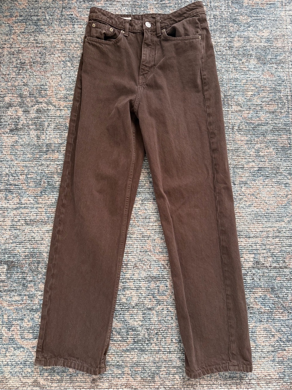 Zara Brown Straight Leg Denim Women’s Jeans Size 2